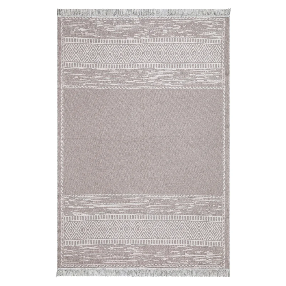 Koza Home - Duo Çift Taraflı Yıkanabilir Dokuma Kilim 23003a