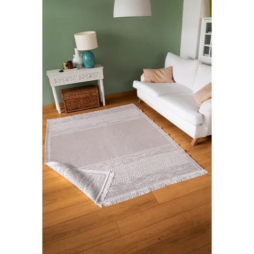 Koza Home - Duo Çift Taraflı Yıkanabilir Dokuma Kilim 23003a