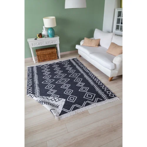 Koza Home - Duo Çift Taraflı Yıkanabilir Dokuma Kilim 23000a