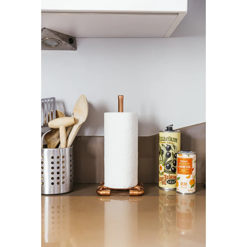 El Abra Copper Paper Towel Stand