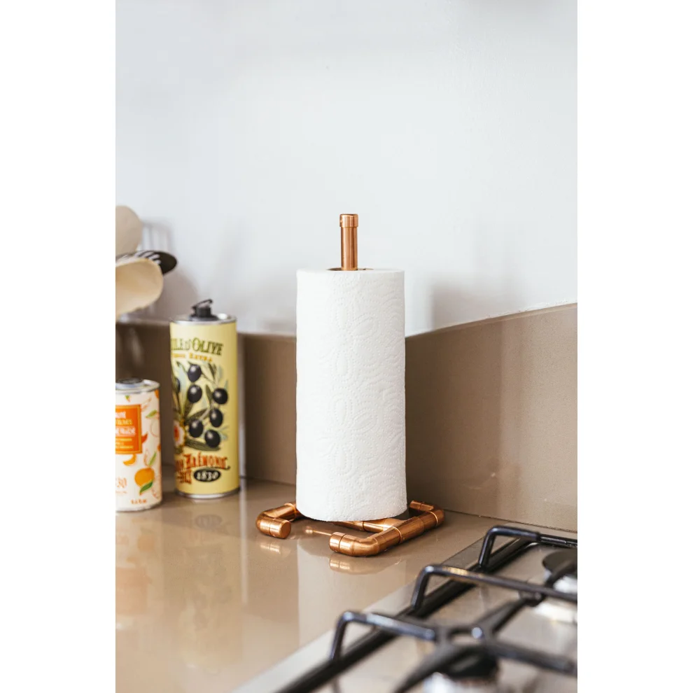 El Abra Copper Paper Towel Stand