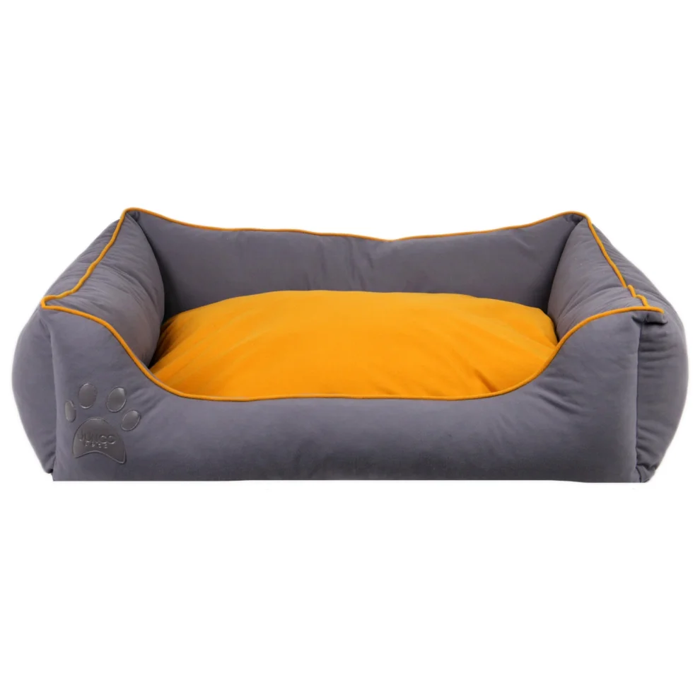 Grey and 2025 yellow dog bed