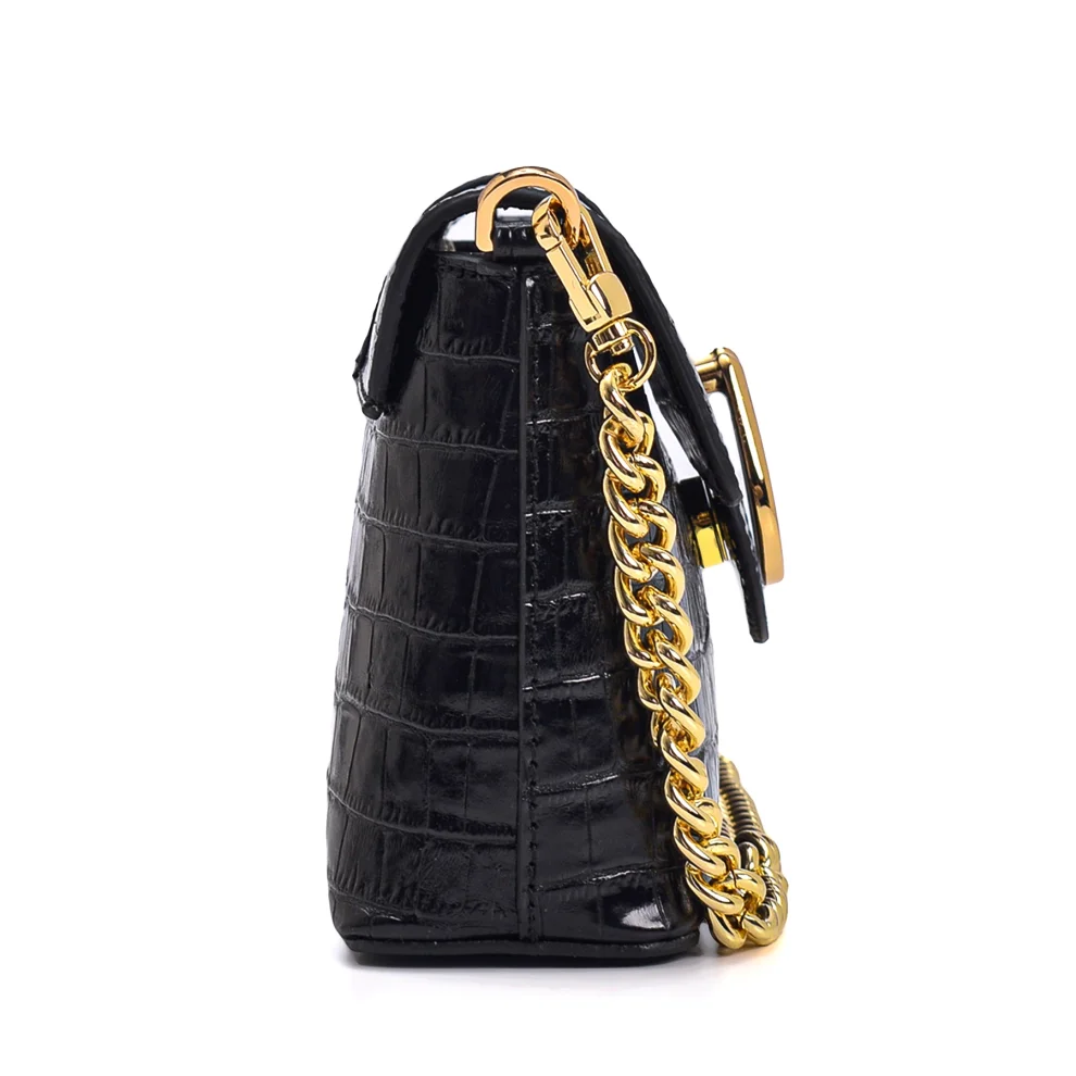 Mare Atelier - Croco Print Leather Kar Shoulder Bag