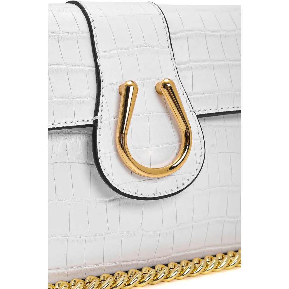 Mare Atelier - Croco Print Leather Kar Shoulder Bag