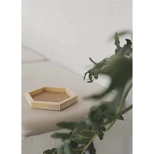 itina.co - Hexahonal Devorative Rattan Tray