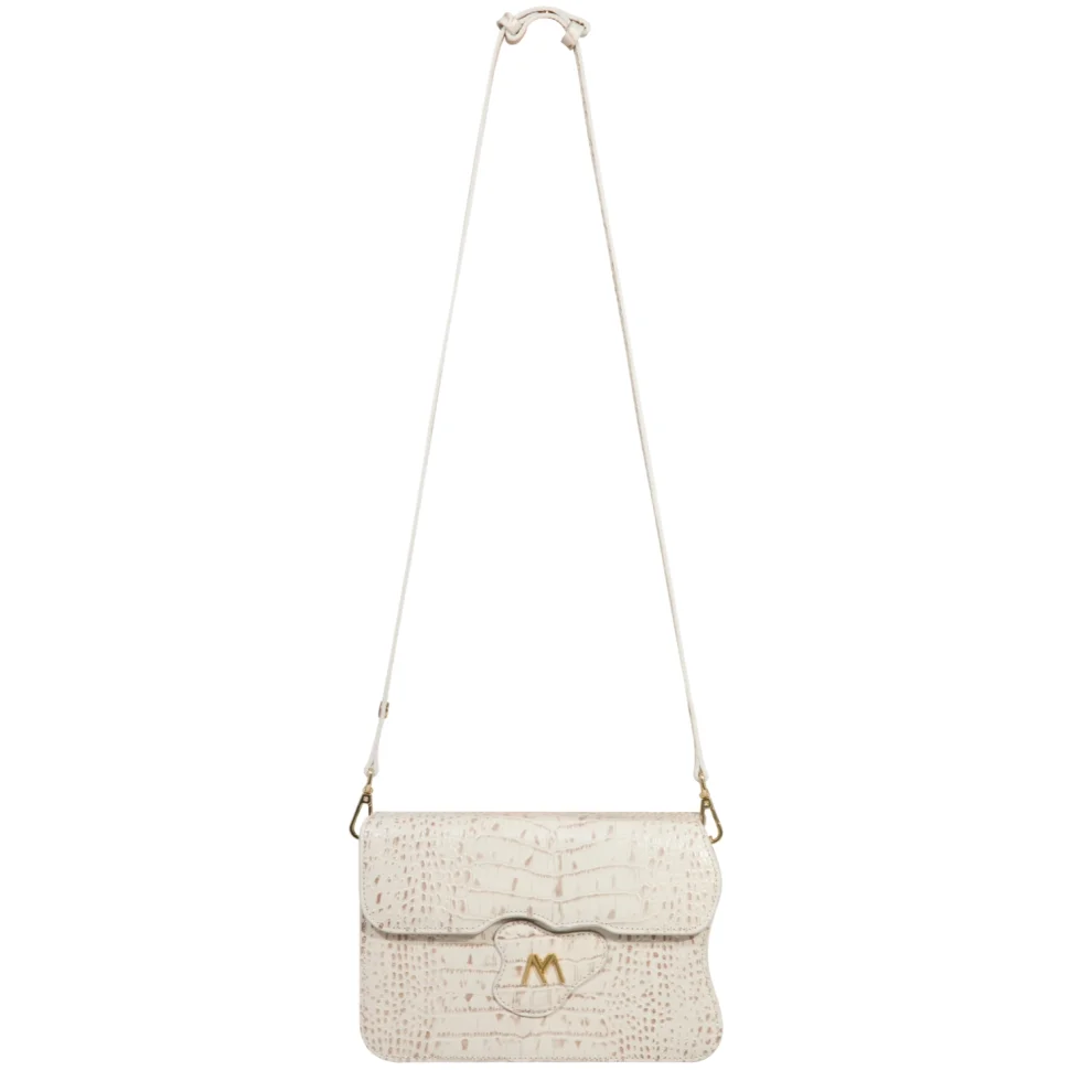 Mev's Atelier	 - Greta Croc Embossed Calf Leather Crossbody And Baguette Bag