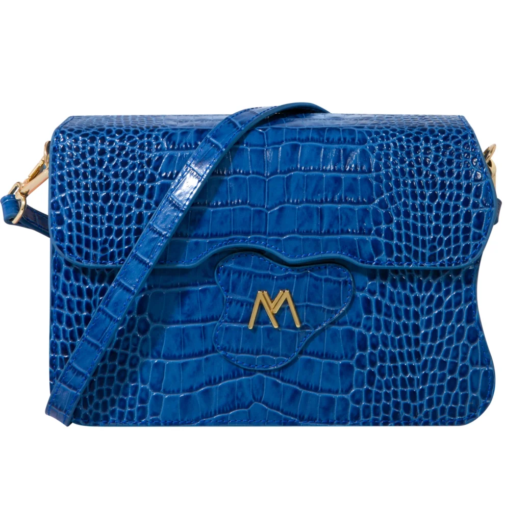 Mev's Atelier	 - Greta Croc Embossed Calf Leather Crossbody And Baguette Bag