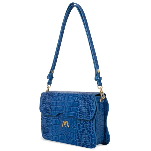 Mev's Atelier	 - Greta Croc Embossed Calf Leather Crossbody And Baguette Bag