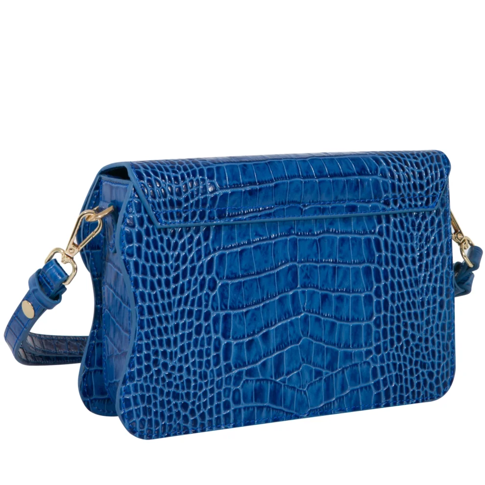 Mev's Atelier	 - Greta Croc Embossed Calf Leather Crossbody And Baguette Bag