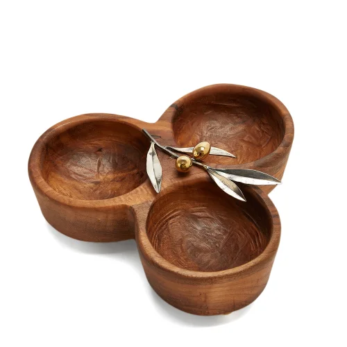 Ell Concept - Walnut Tree Triple Snack Bowl