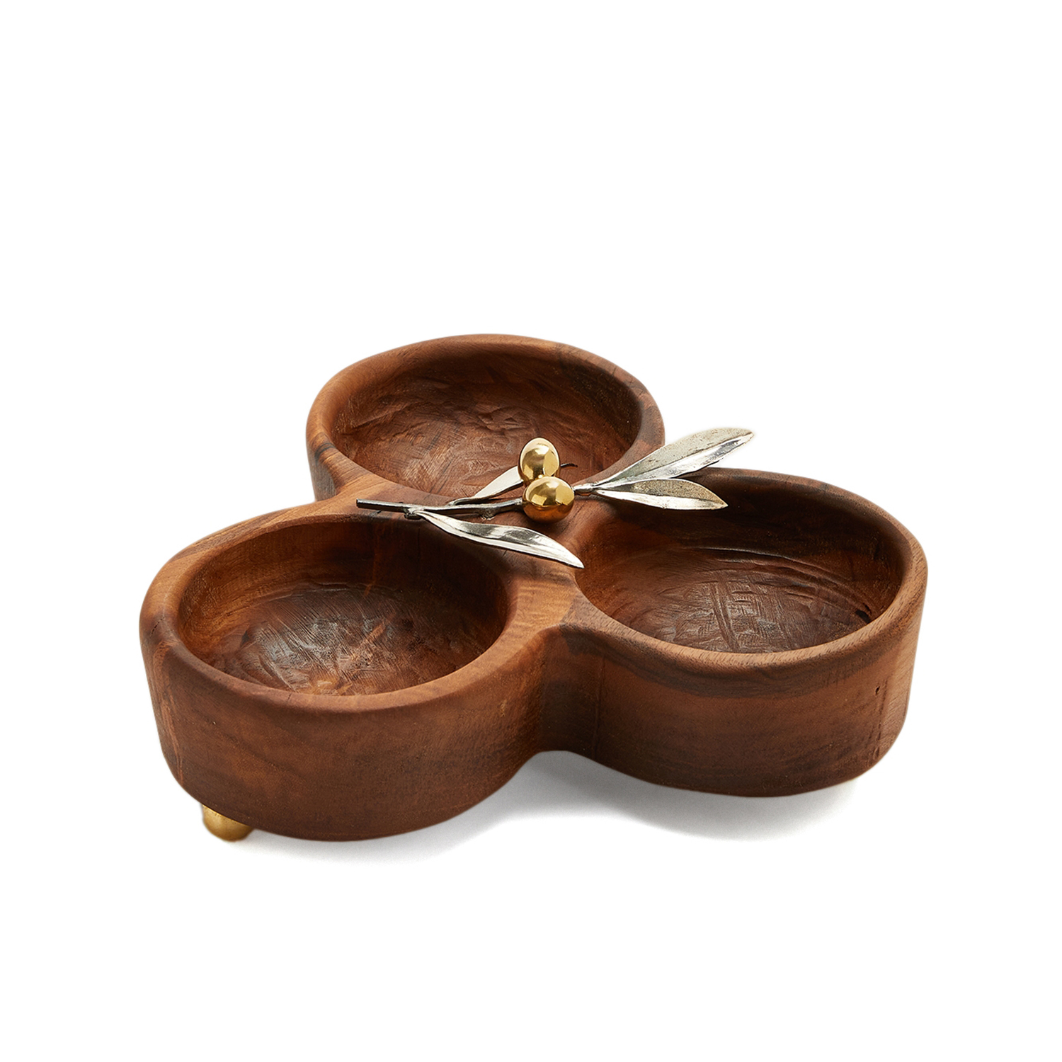 Walnut Tree Triple Snack Bowl