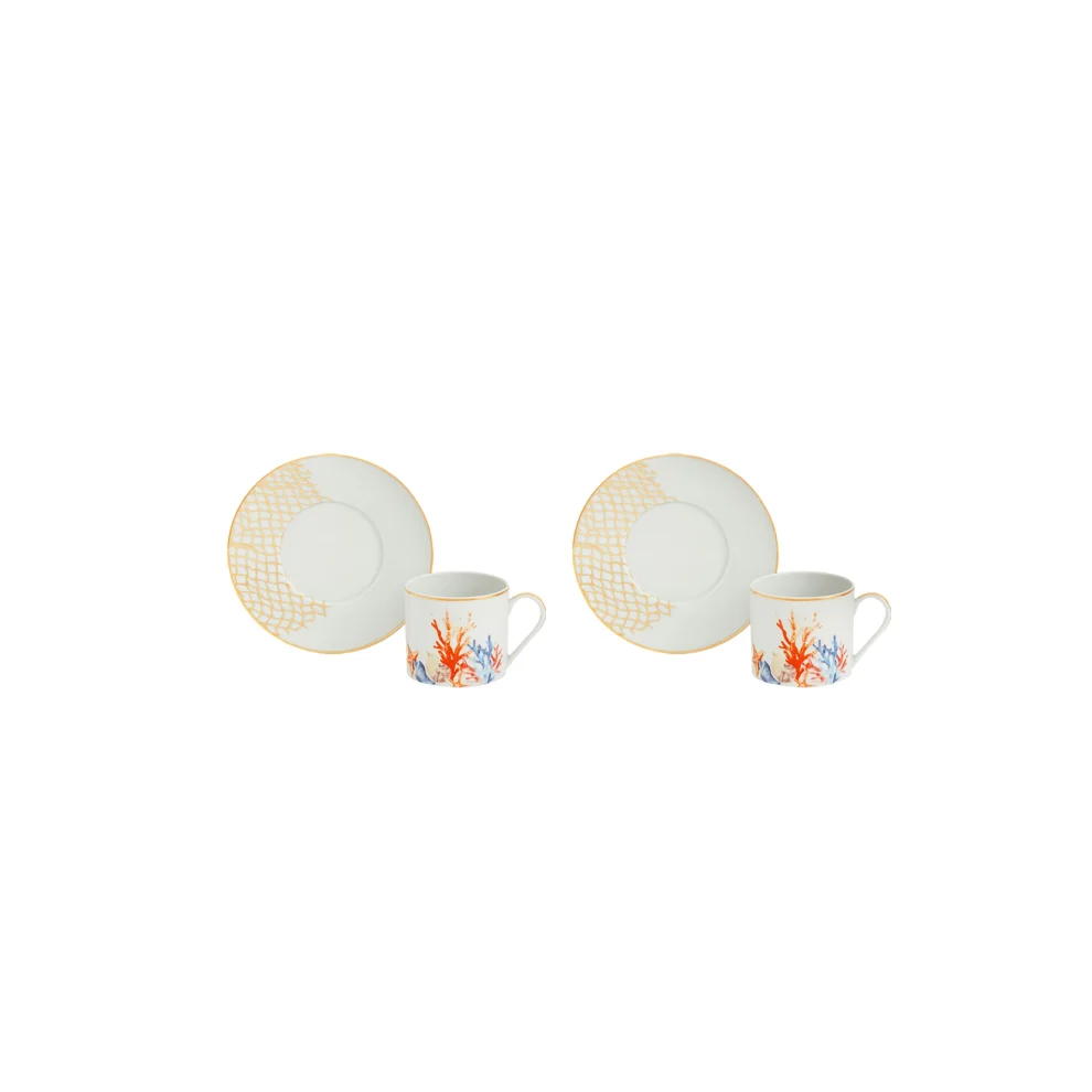 The Grade Studio - Coral Collection Tea Cup Set