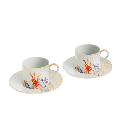 The Grade Studio - Coral Collection Tea Cup Set