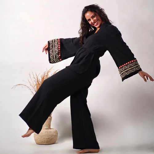 Postbohem - Giza Muslin Pants Kimono Set