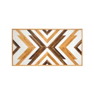 Scandinavian Double Wooden Bed/ Platform Headboard