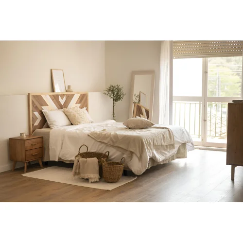 PostOtto - Po Double Wooden Bed/ Platform Headboard