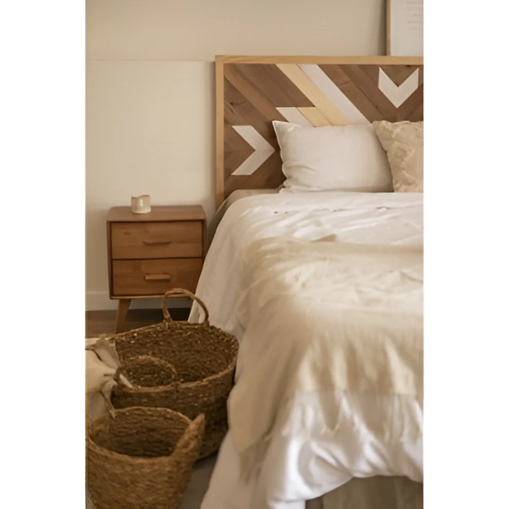 PostOtto - Po Double Wooden Bed/ Platform Headboard