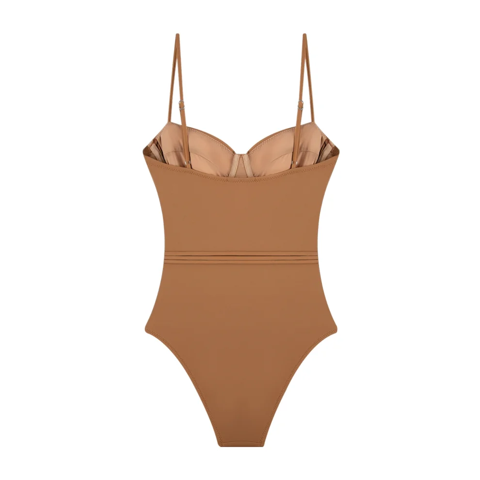 Shikoo Swimwear - Moana Mimbre Swimsuit S Beige | hipicon