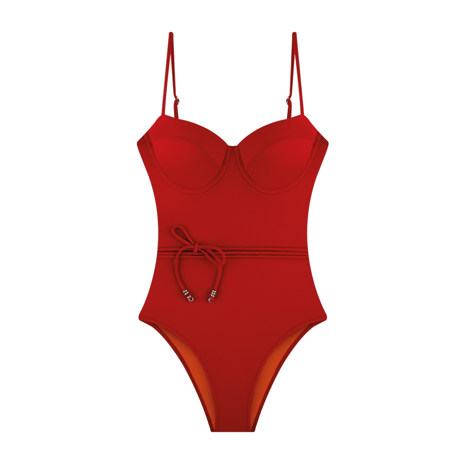 Elizabeth Corseted Swimsuit - Red – Dilara Findikoglu