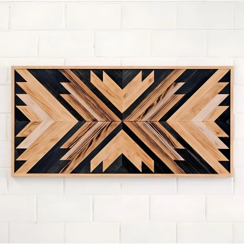 PostOtto - Mozaic Double Wooden Bed/ Platform Headboard