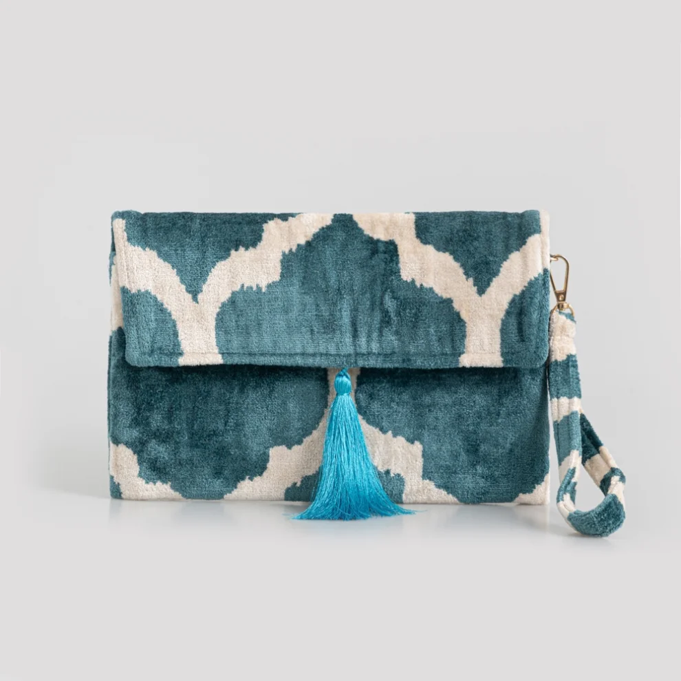 La Casa Antica Silk Velvet Clutch Bag Il hipicon