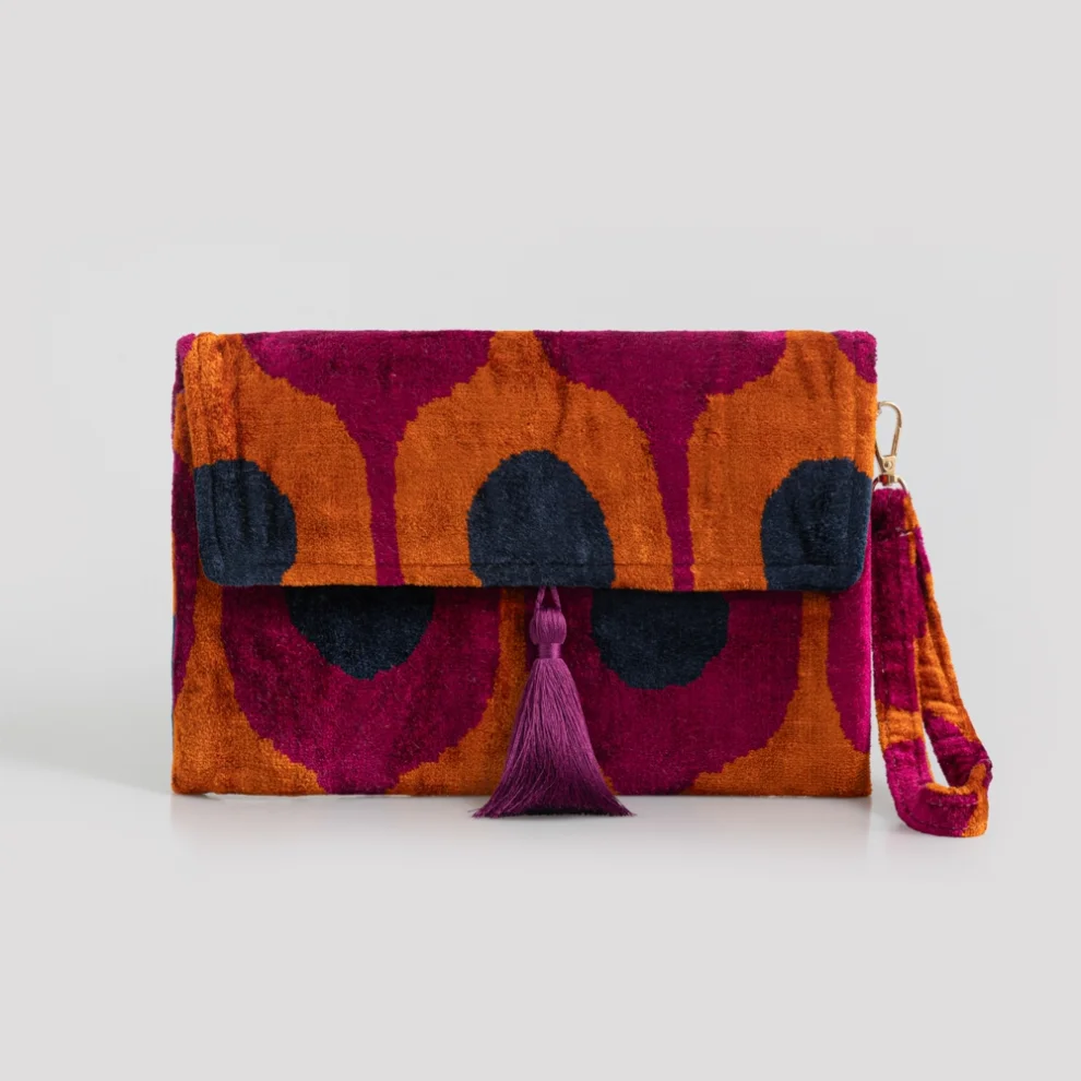 La Casa Antica - Silk Velvet Clutch Bag -ıv