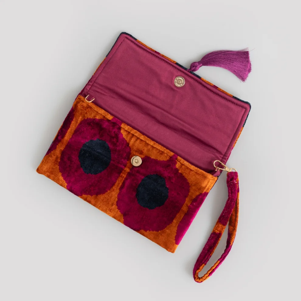 La Casa Antica - Silk Velvet Clutch Bag -ıv