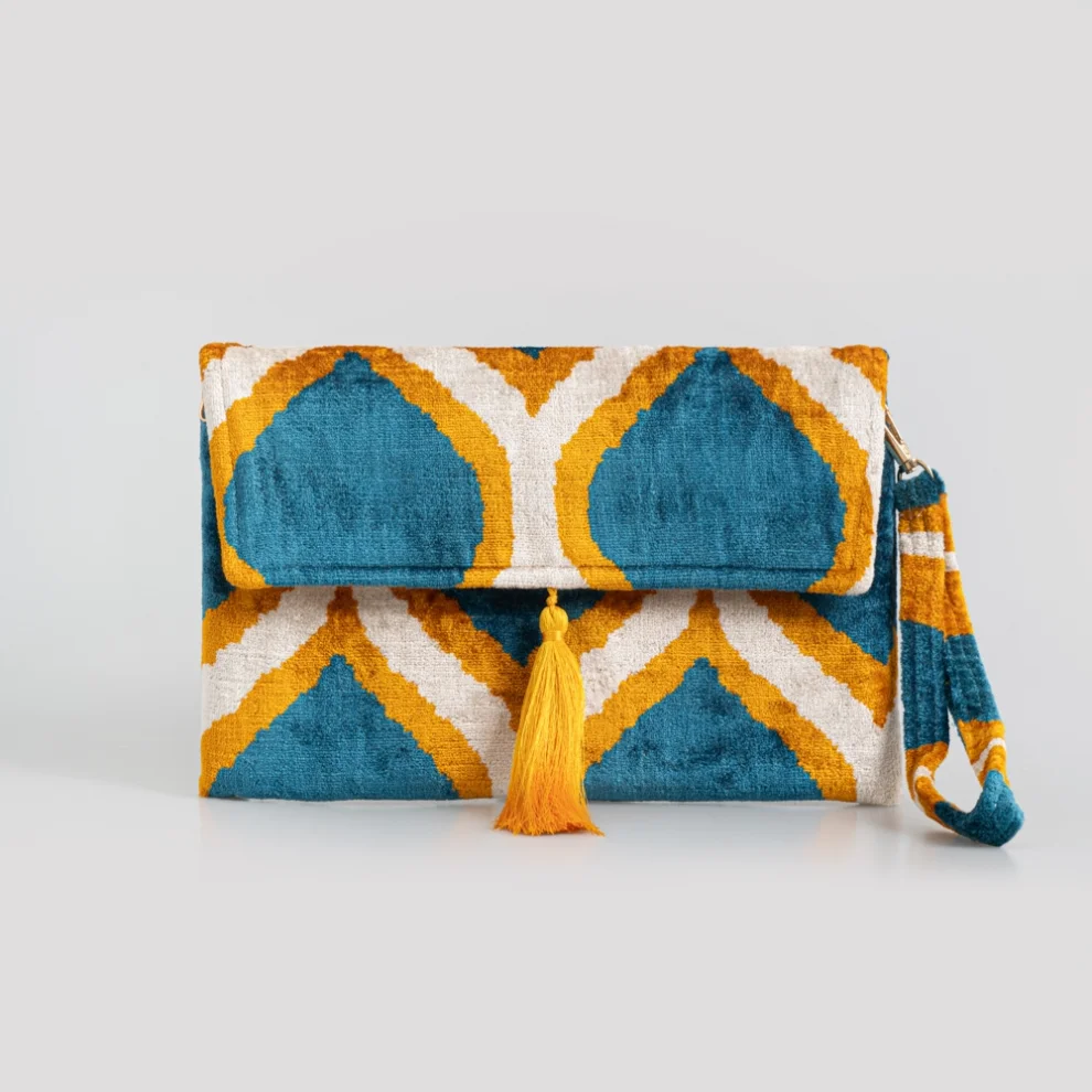 La Casa Antica - Silk Velvet Clutch Bag -ıx
