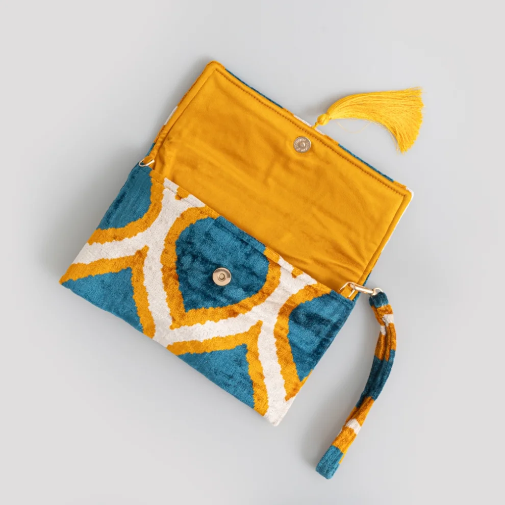La Casa Antica - Silk Velvet Clutch Bag -ıx