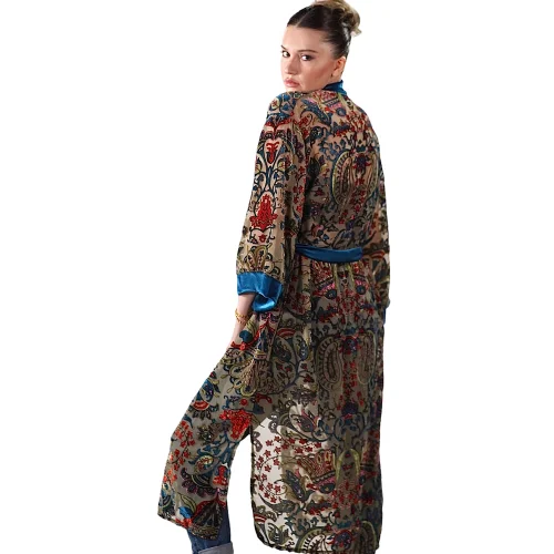 Postbohem - Kadife Azul Kimono