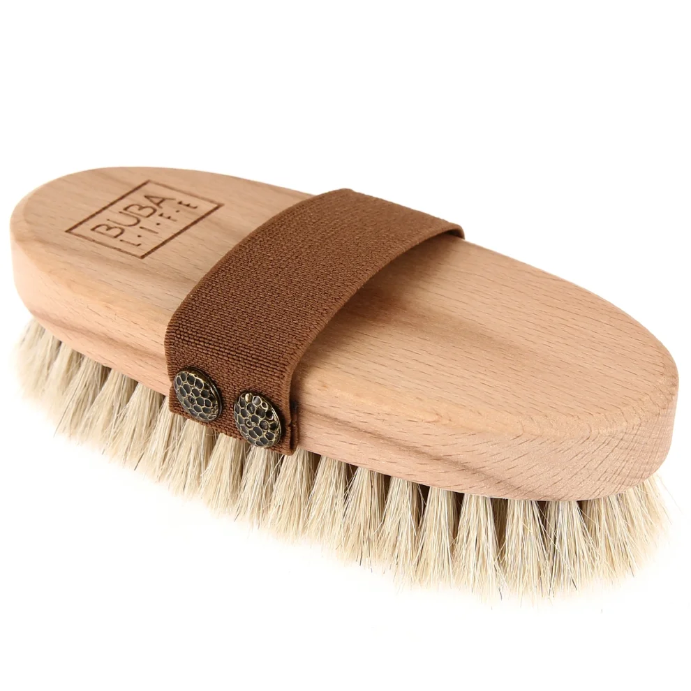 Wood Back Body Brush w/ Horse Hair