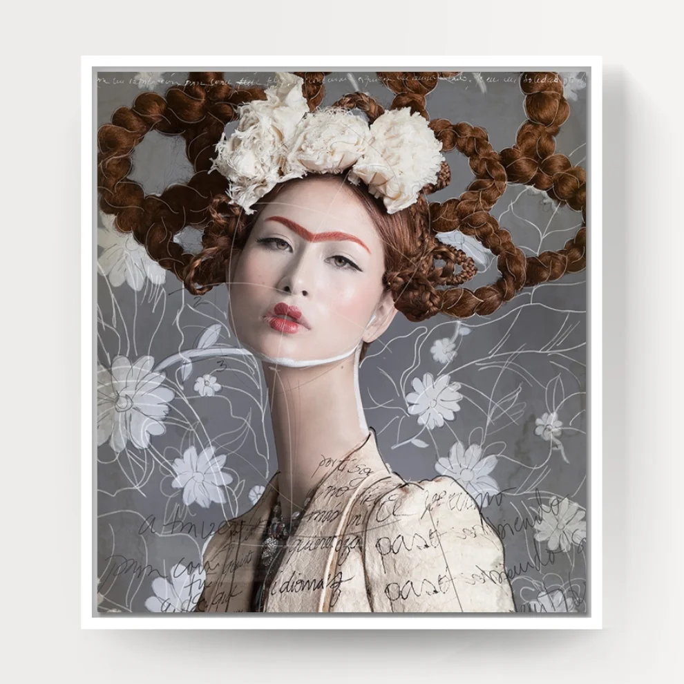 Lovinart - Ginger Haired Frida With Tilted Head! By Efren Isaza Print