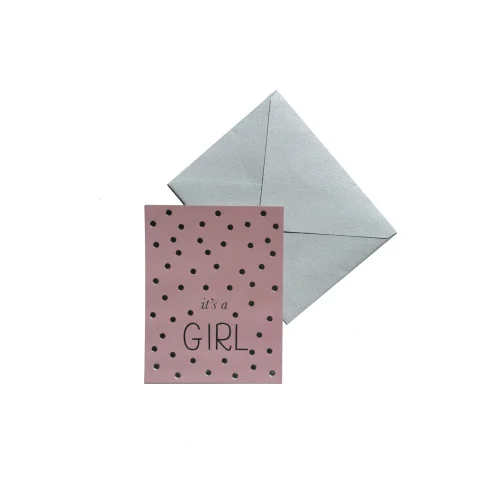 30 Kağıt İşleri - It's A Girl Greeting Card