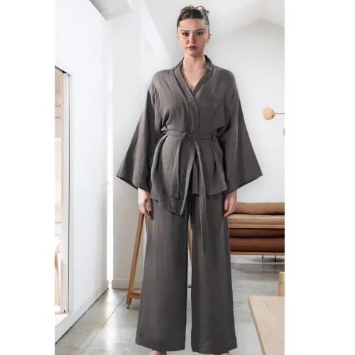 Postbohem - Müslin Kimono Pantolon Takım