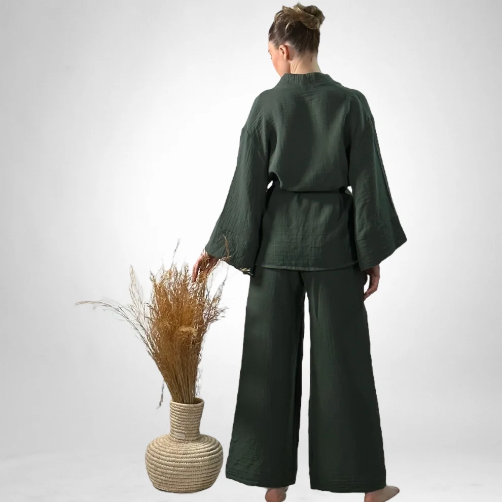 Postbohem - Muslin Kimono Pants Set