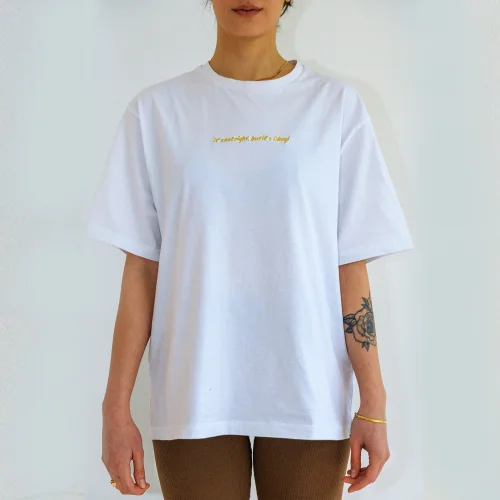 Ramme - Quote It's Not Right But It's Okay Nakışlı Oversize T-shirt - Il