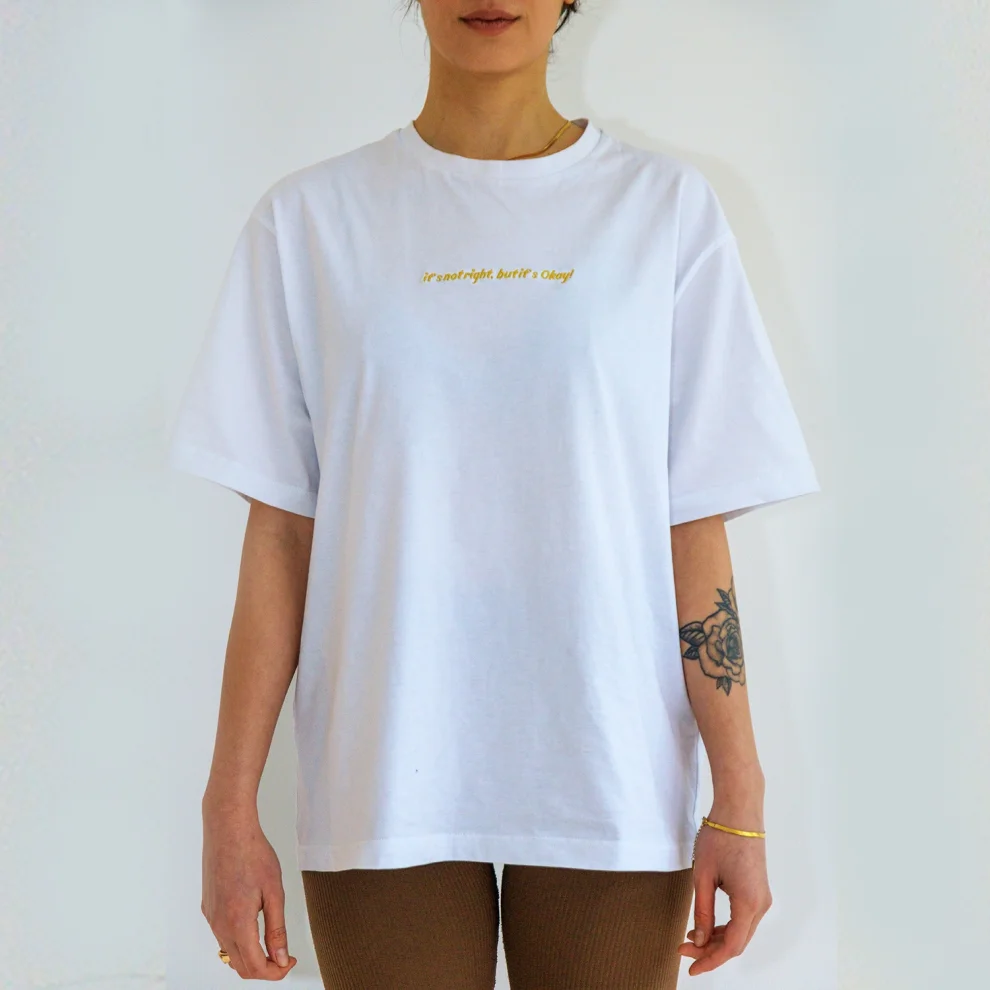 Ramme - Quote It's Not Right But It's Okay Oversize Woman T-shirt - Il