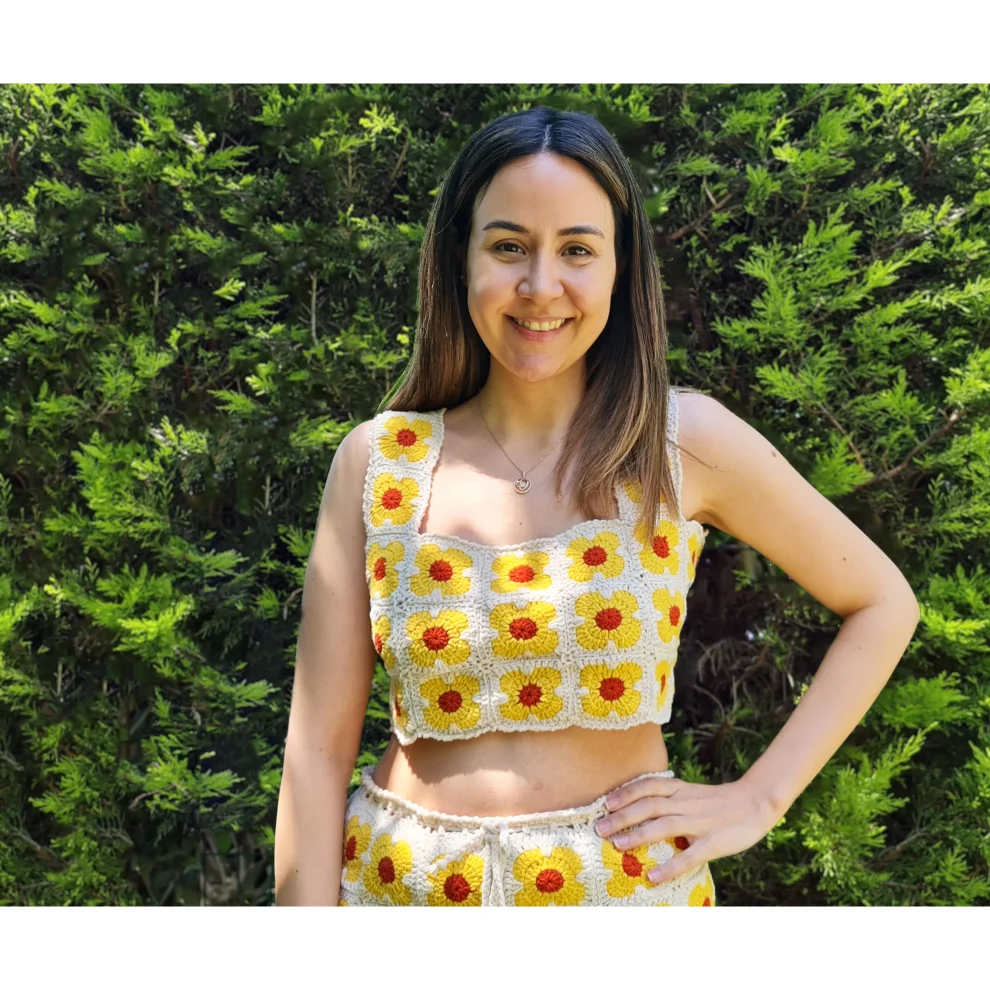 Zone Design - El Örgüsü Crop Top - Clover