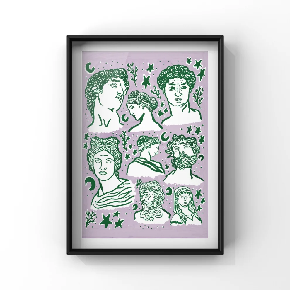 Hello Melody - Greek Gods Print