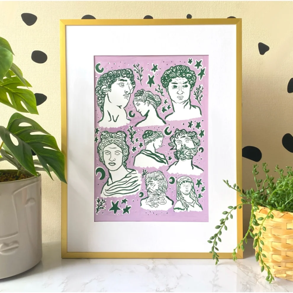 Hello Melody - Greek Gods Print