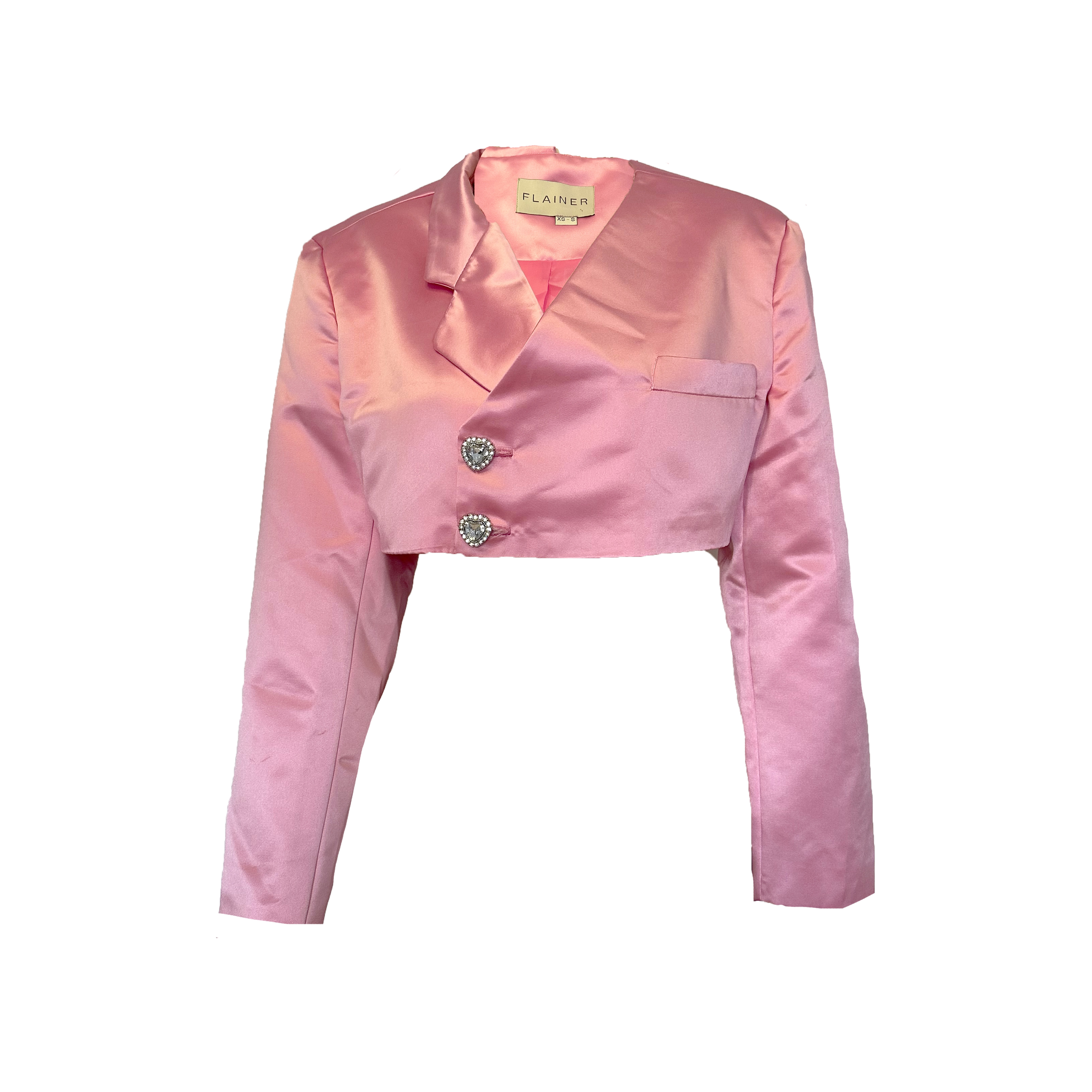 Raspberry Heart Stone Satin Jacket