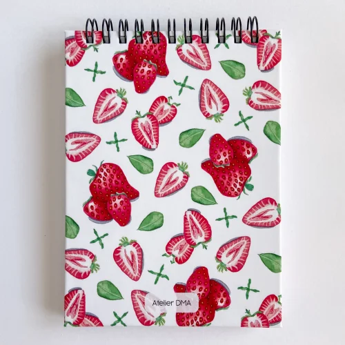 Atelier Dma - Strawberry A6 Spiral Notebook Dotted