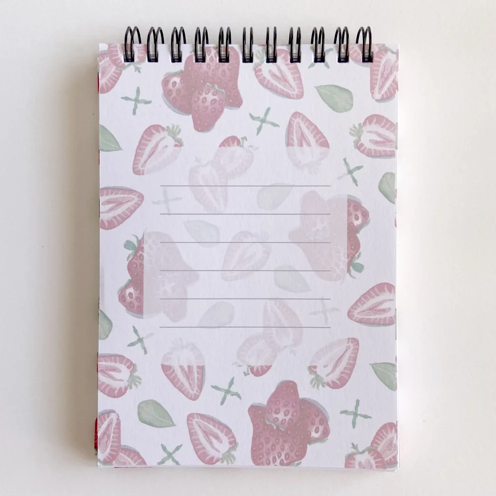 Atelier Dma - Strawberry A6 Spiral Notebook Dotted