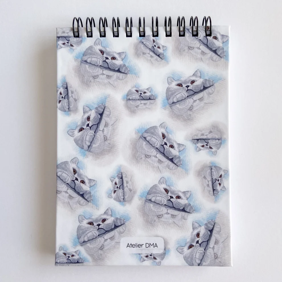 Atelier Dma - Cute Cat A6 Spiral Notebook Dotted