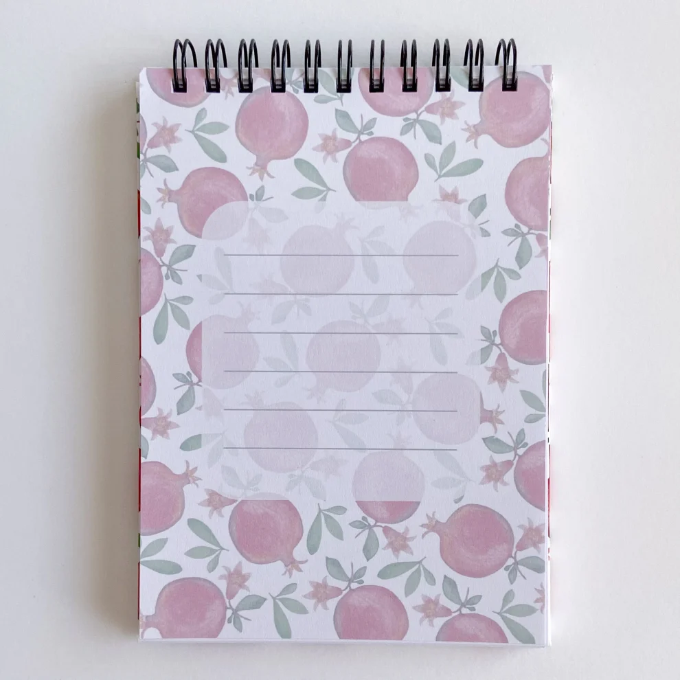 Atelier Dma - Pomegranate A6 Spiral Notebook Lined