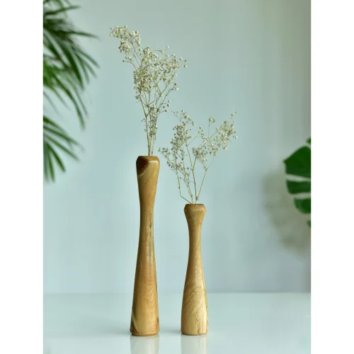 Kabuk Woodworks - Aqua Vase Set Of 2