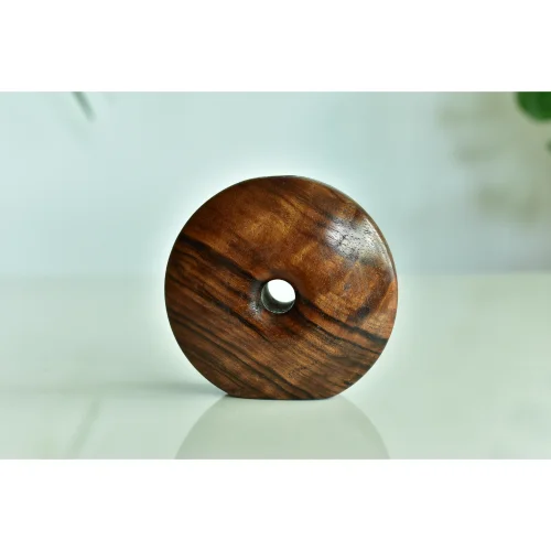 Kabuk Woodworks - Walnut Candleholder/ Incense Holder Set Of 2