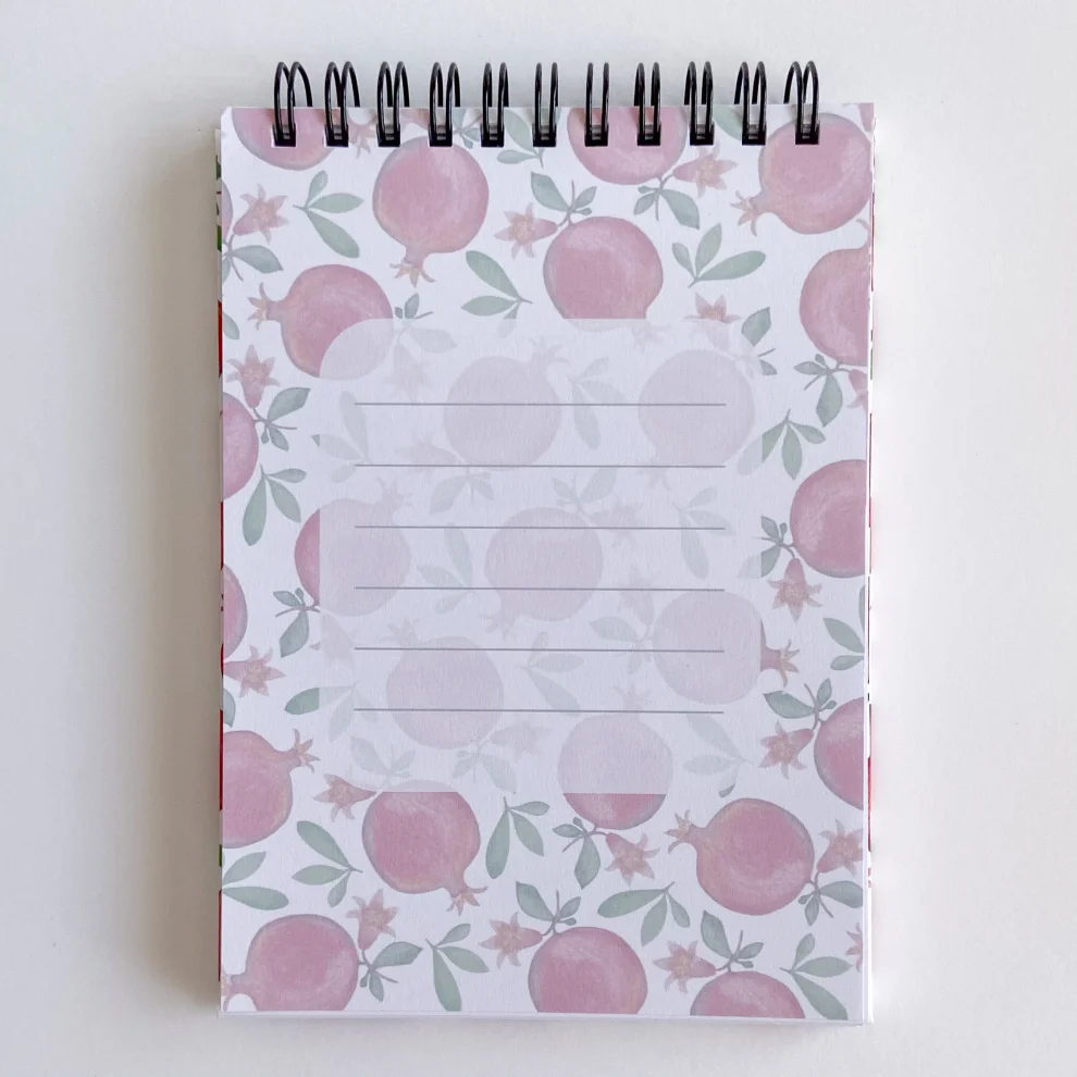 Atelier Dma - Pomegranate A6 Spiral Notebook Blank