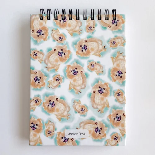 Atelier Dma - Cute Dog A6 Spiral Notebook Blank