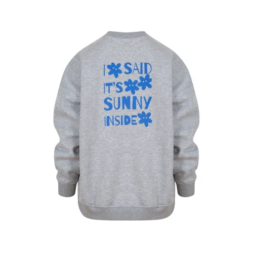 Pemy Store - Sunny Inside - Oversize Pamuklu Şardonlu Sweatshirt